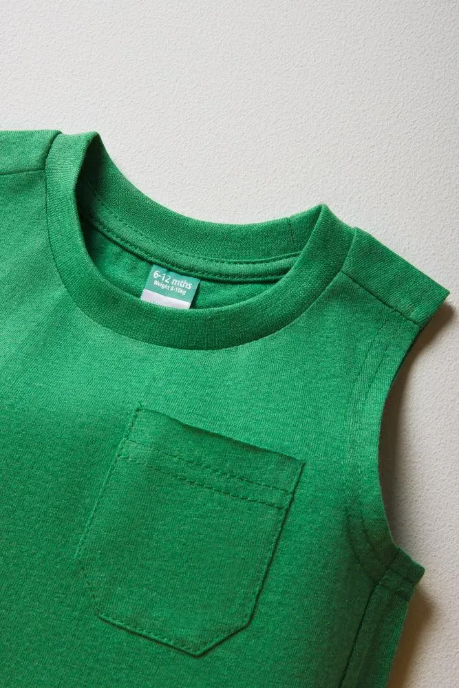 Sleeveless T-Shirt Green