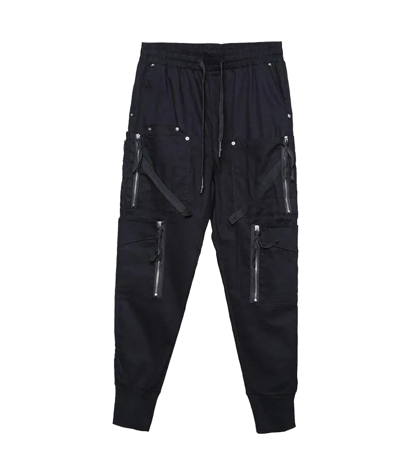 Slim Fit Zipped Pocket Cargo Pants