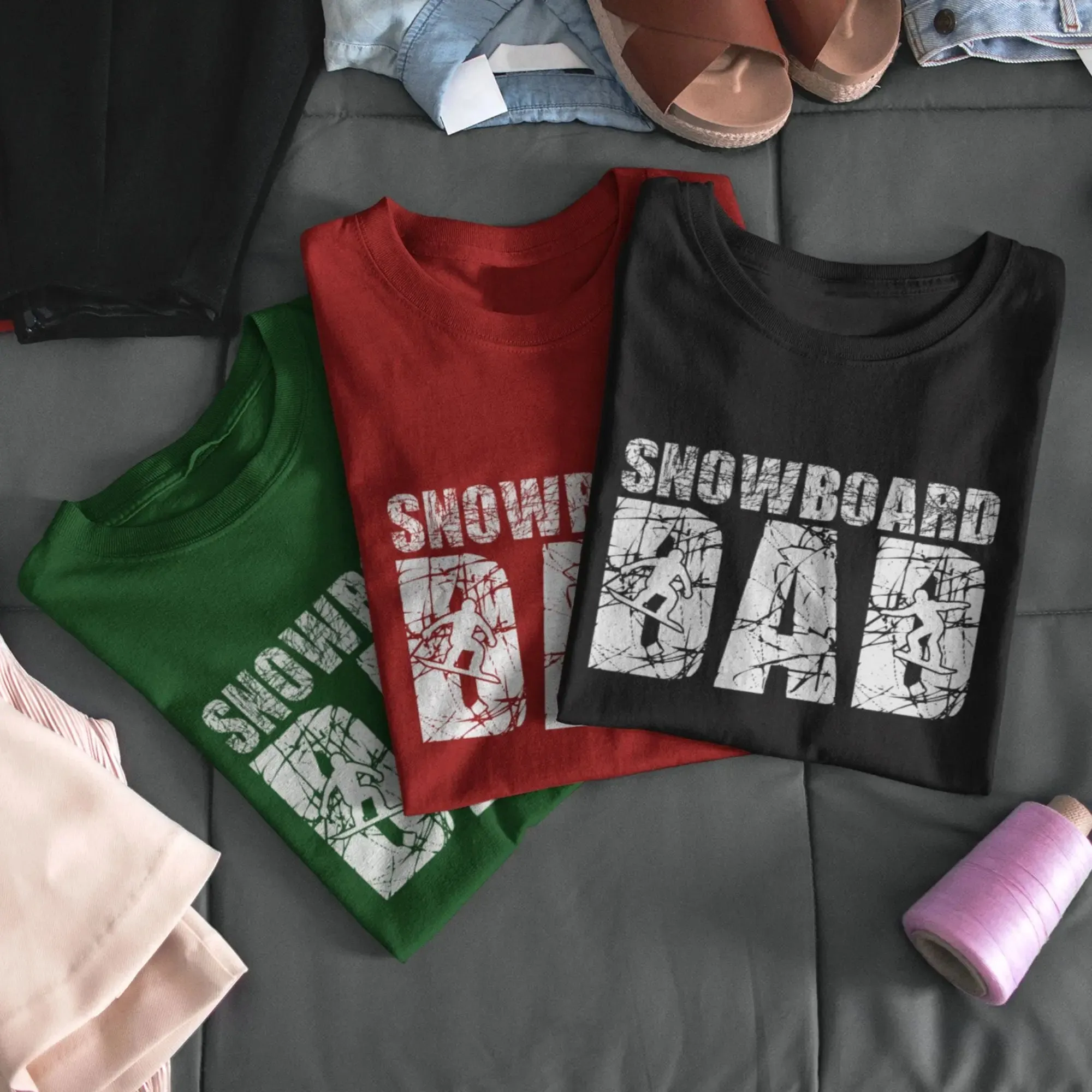 Snowboard Dad Round Neck Half Sleeve Classic T-Shirt