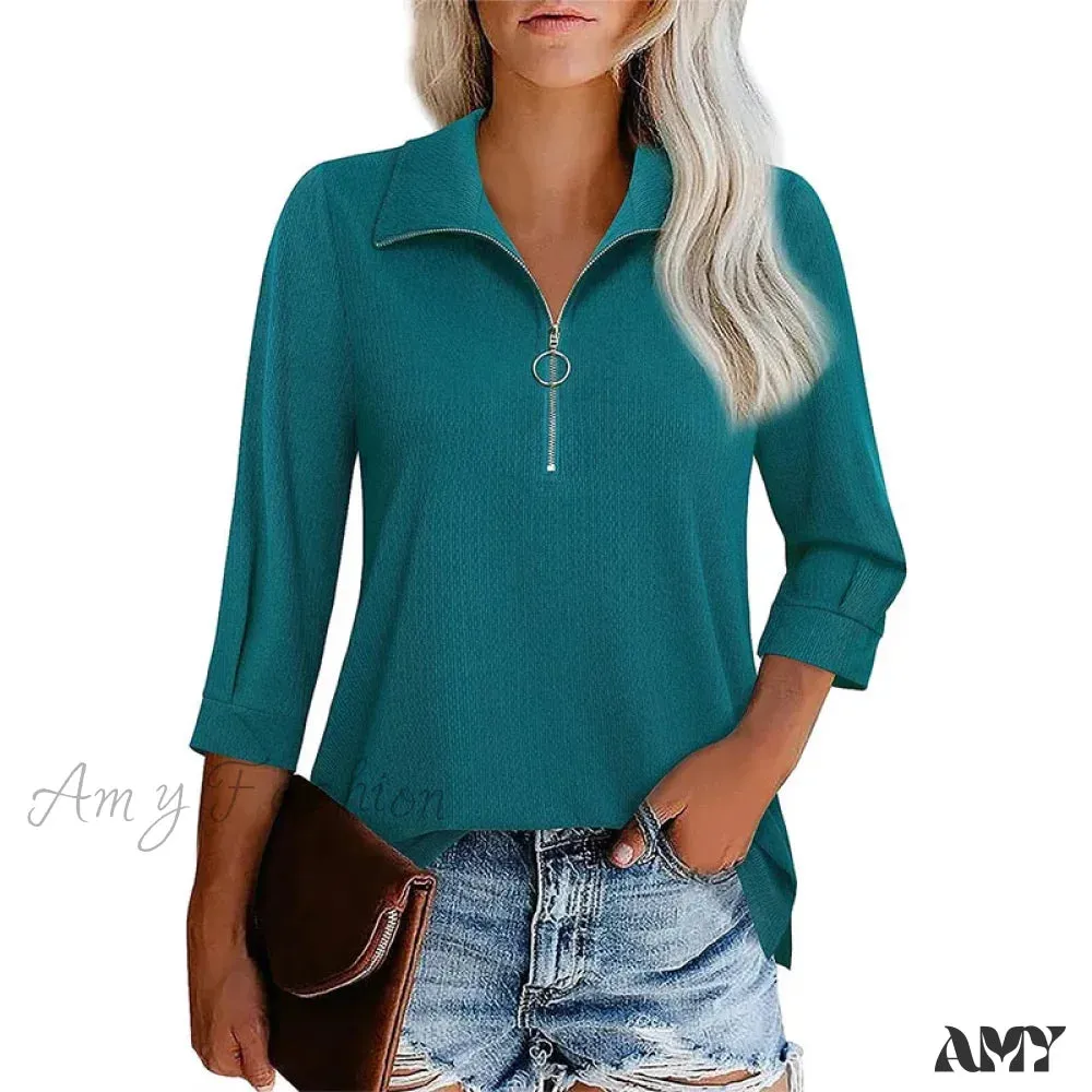 Solid Slim Oversized Elegant Youth Female Tops Blouses