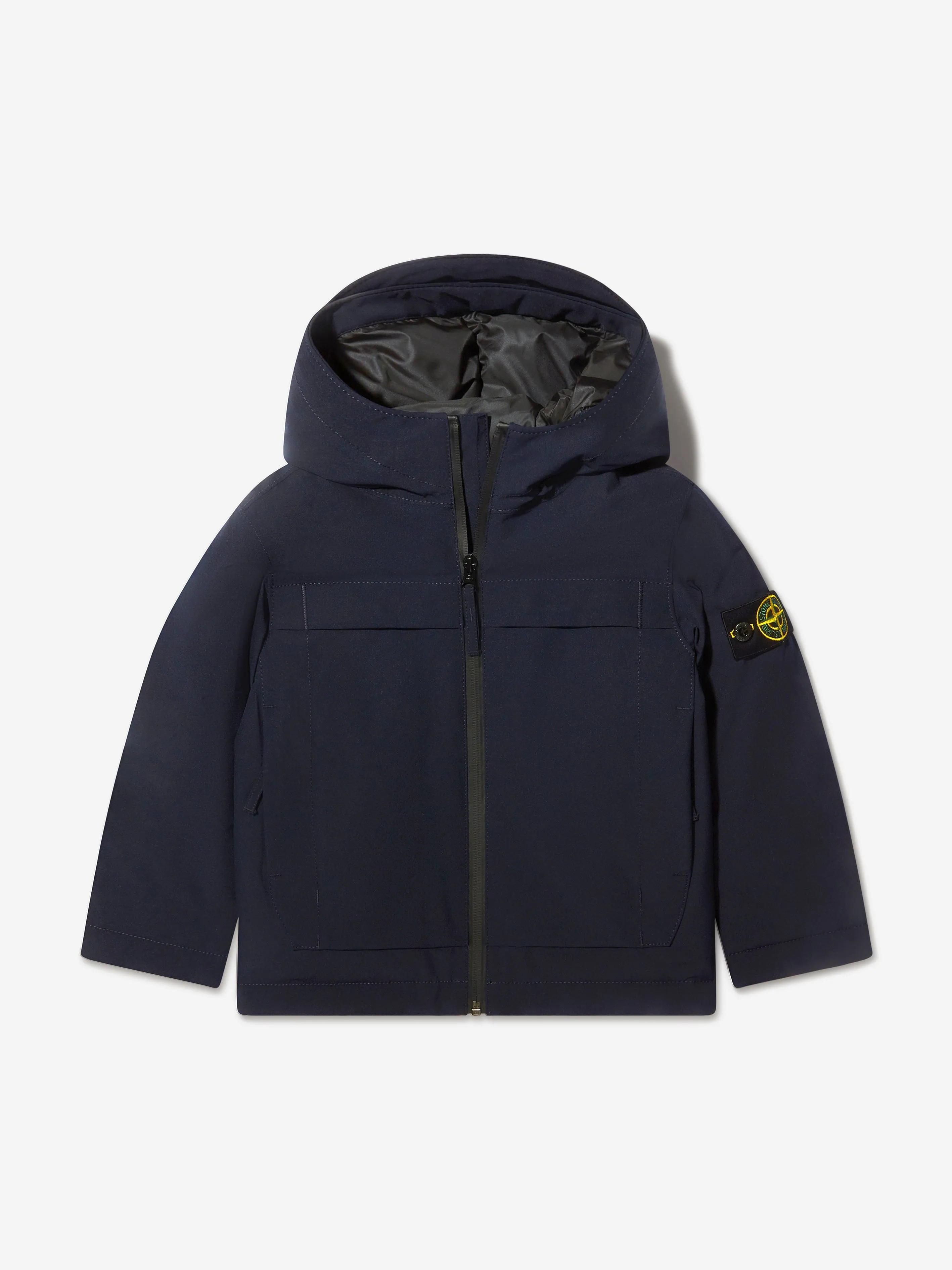 Stone Island Junior Boys Hooded Zip Up Jacket