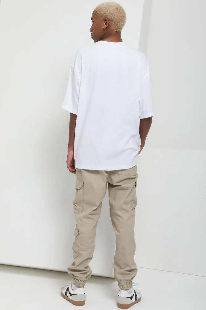 Textured Short Sleeve T-Shirt White