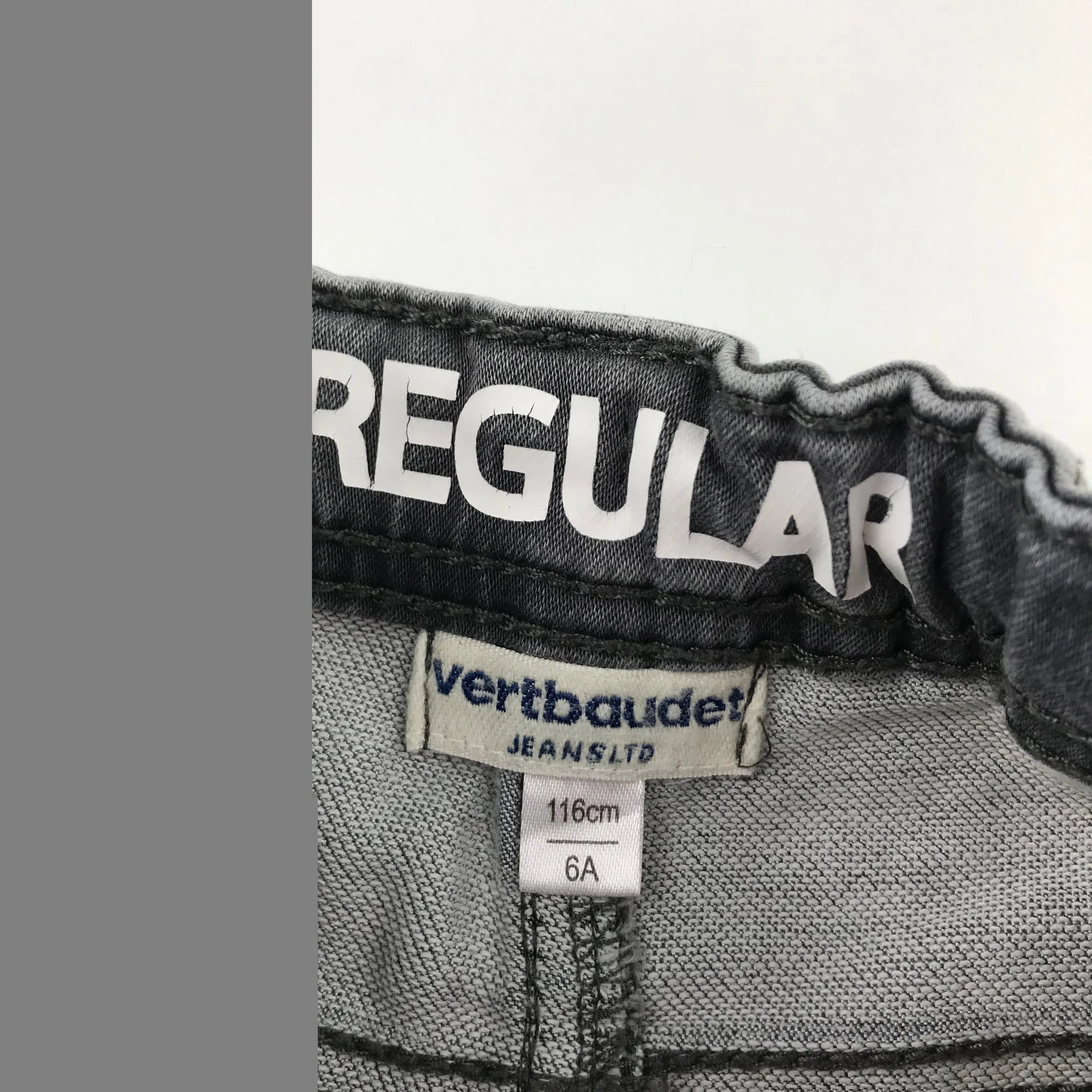 Vertbaudet jeans 6 years grey stretchy straight leg